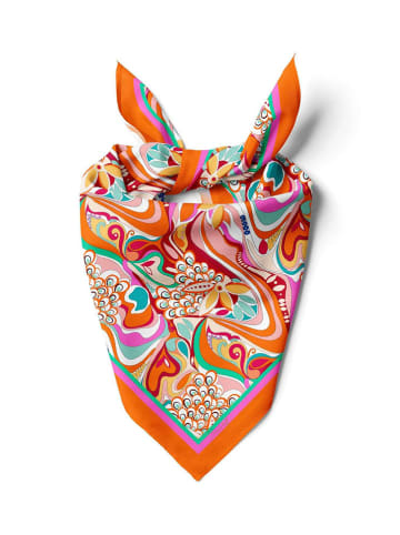 Chusta w kolorze pomarańczowo-różowym - 55 x 55 cm