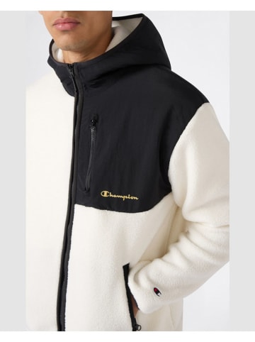 Champion Fleecejacke in Creme/ Schwarz