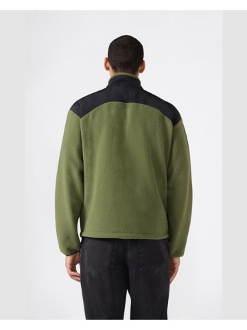Fleece vest zwart/kaki