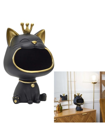 Decoratief figuur zwart/goudkleurig - (H)25,5 cm