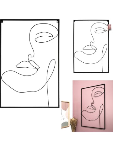 Dekoracja ścienna w kolorze czarnym - 90 x 60 cm