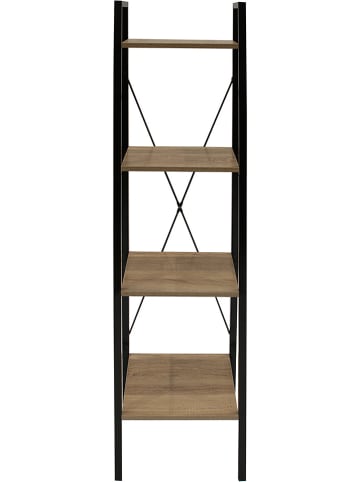 Staande kast zwart/naturel - (B)32 x (H)148 x (D)32 cm