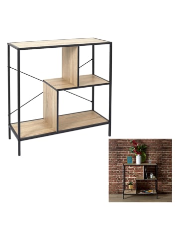 Kast naturel/zwart - (B)79,5 x (H)80 x (D)30 cm