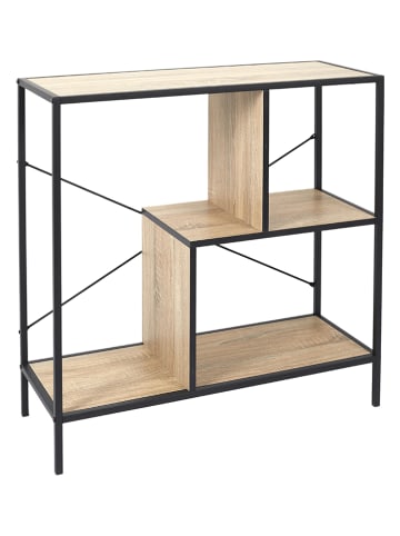 Kast naturel/zwart - (B)79,5 x (H)80 x (D)30 cm