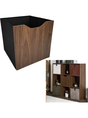 Opbergmand bruin/zwart - (B)30 x (H)30 cm