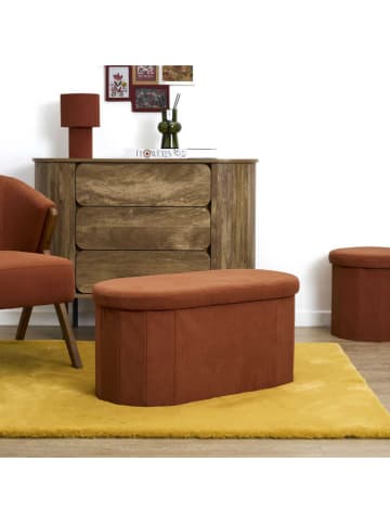 Sitztruhe "Jules" in Orange - (B)76 x (H)38 x (T)38 cm