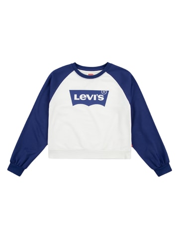 Sweatshirt blauw/wit