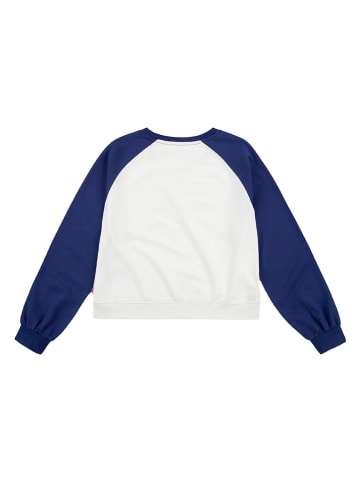 Sweatshirt blauw/wit