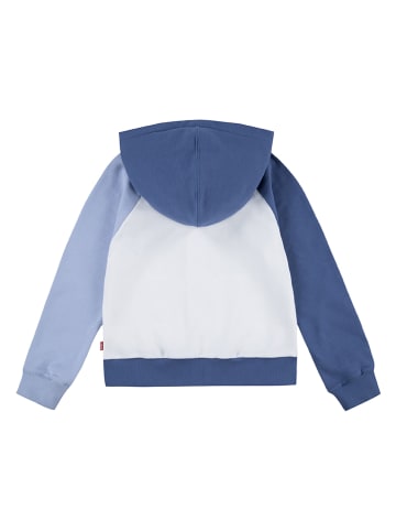 Sweatvest wit/blauw
