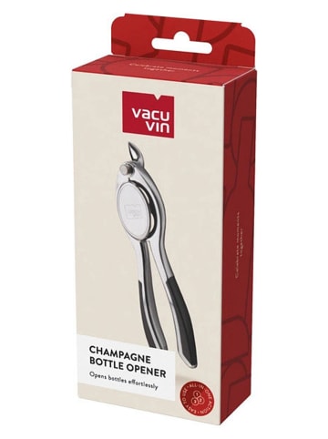 Otwieracz w kolorze srebrnym do szampana - wys. 18,4 cm