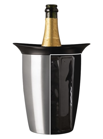 Schładzacz "Elegant" w kolorze srebrnym do wina - wys. 21,5 x Ø 19 cm