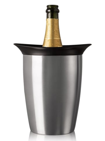 Schładzacz "Elegant" w kolorze srebrnym do wina - wys. 21,5 x Ø 19 cm