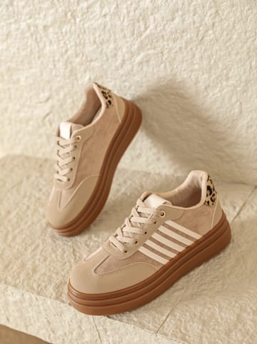 Sixth Sens Sneakersy w kolorze beżowym