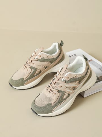 Sixth Sens Sneakers in Grün/ Beige