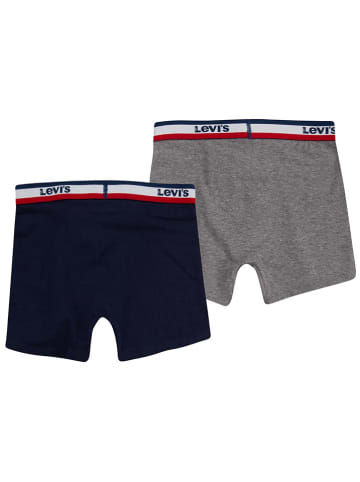 2er-Set: Boxershorts in Dunkelblau/ Grau