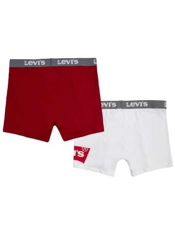 2-delige set: boxershorts wit/rood