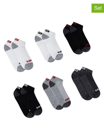 6er-Set: Socken in Schwarz/ Weiß