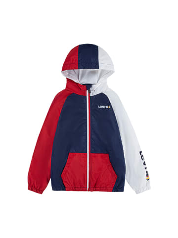 Windbreaker in Dunkelblau/ Weiß/Rot