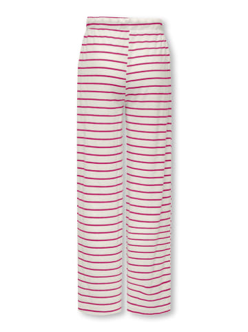 Broek "Jana" crème/roze