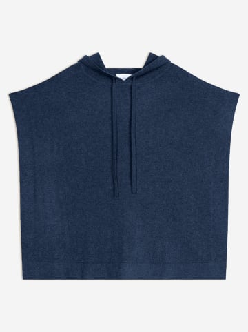 Kasjmieren poncho "Elsa" donkerblauw