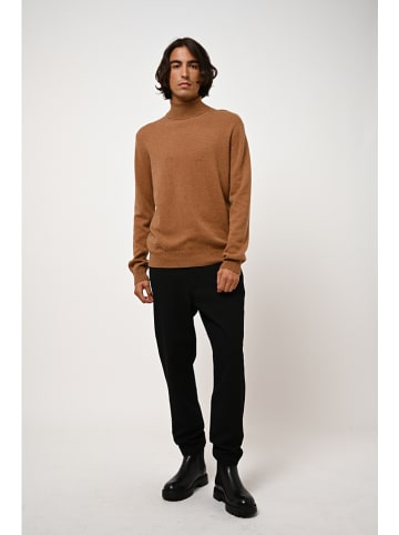 Kaschmir-Rollkragenpullover "Bange" in Cognac