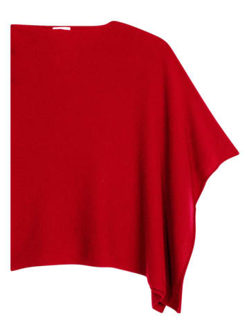 Kasjmieren poncho "Carra" rood