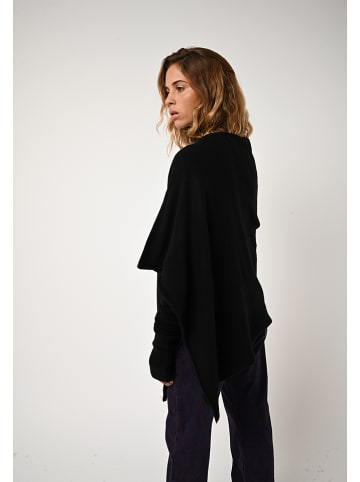 Kasjmieren poncho "Meryl" zwart