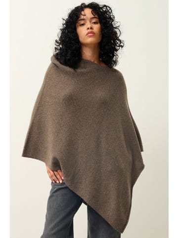 Kasjmieren poncho bruin