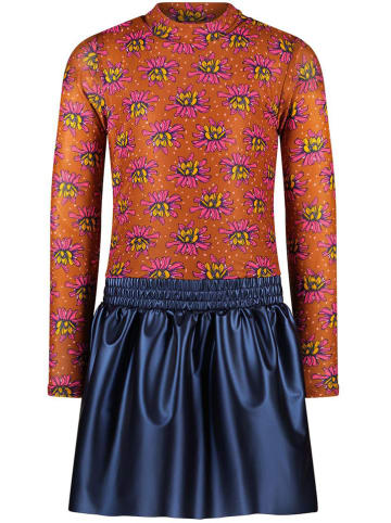 Jurk bruin/donkerblauw