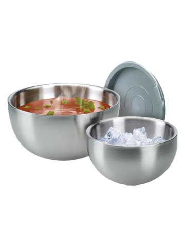 Thermoschüssel "Heiß & Kalt“ in Silber - 1,3 l