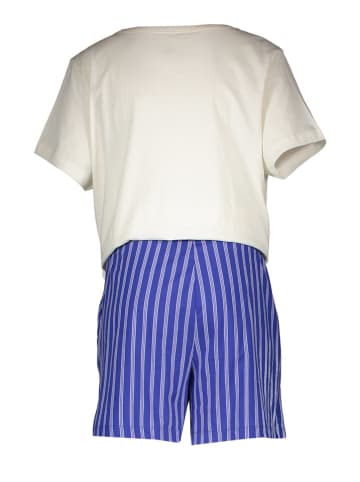 Pyjama "Dolce Vita" in Creme/ Blau