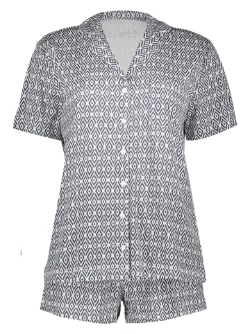 Vivance Pyjama in Dunkelblau/ Weiß