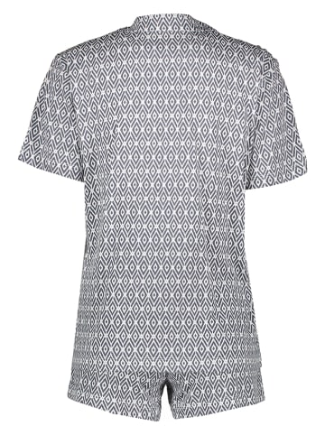 Vivance Pyjama in Dunkelblau/ Weiß