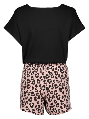 2-delige set: pyjama's zwart/lichtroze/blauw