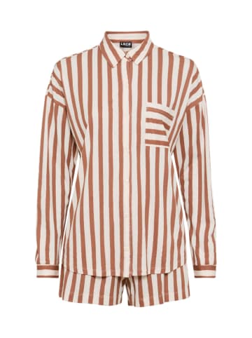 LASCANA Pyjama camel/wit