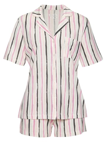 Vivance Pyjama lichtroze/zwart/wit