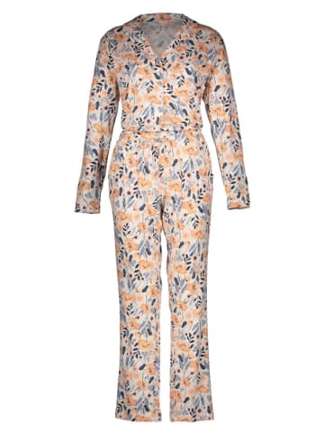 Pyjama in Creme/ Orange