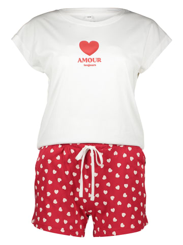 Pyjama wit/rood