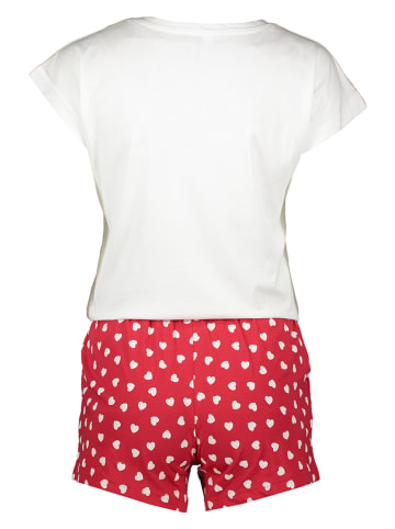 Vivance Pyjama in Weiß/ Rot