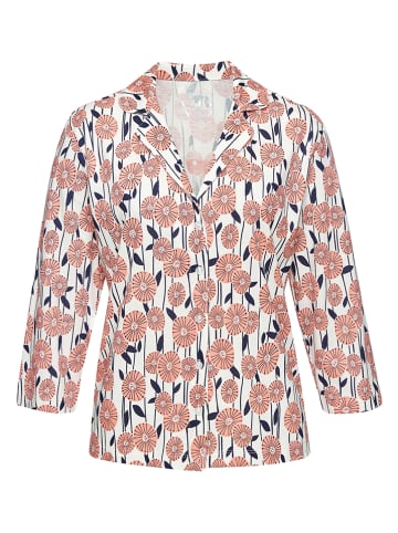Pyjamatop wit/lichtroze