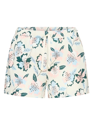 s.Oliver Pyjama-Shorts in Weiß/ Petrol