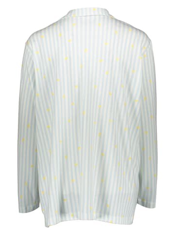 Vivance Pyjamatop lichtblauw/wit
