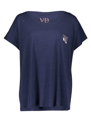 Vivance Pyjama-Oberteil in Dunkelblau