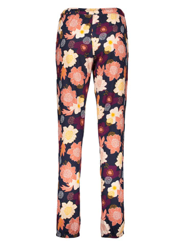 Vivance Pyjama-Hose in Dunkelblau/ Apricot