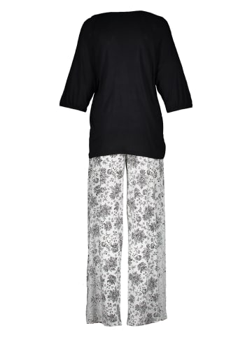 Vivance Pyjama in Schwarz/ Weiß