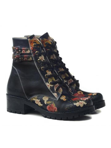 Stiefeletten in Schwarz/ Bunt