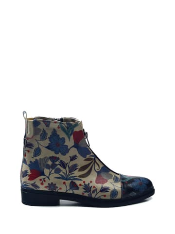 Boots in Beige/ Blau/ Bunt