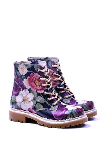 Boots in Dunkelblau/ Bunt