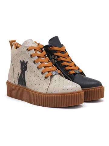 Sneakersy w kolorze granatowo-kremowym