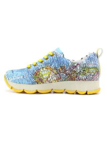 Sneakersy w kolorze błękitno-żółtym